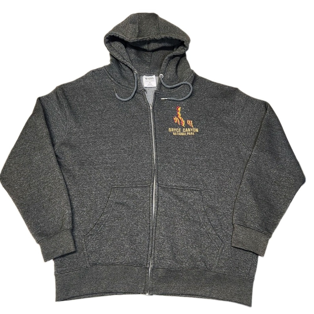 Bryce Canyon National Park Hoodie XL Full Zip Embroidered Hoodoo Utah Fleece